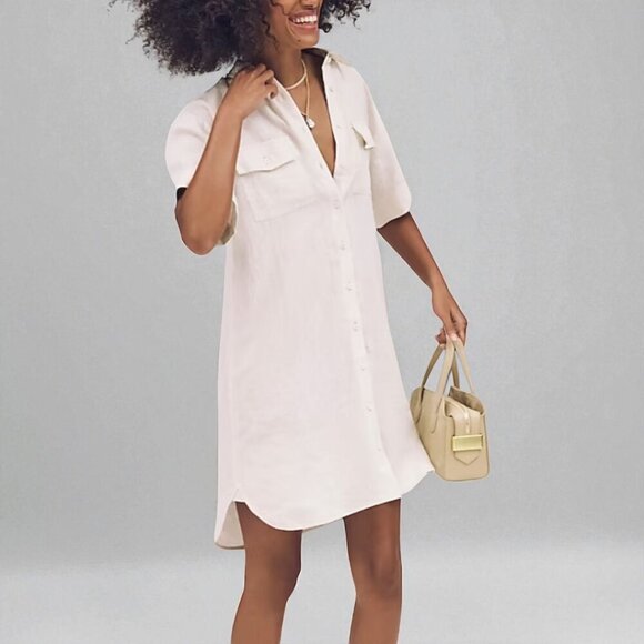 J. Crew Utility shirtdress in linen Size XS - Picture 1 of 9